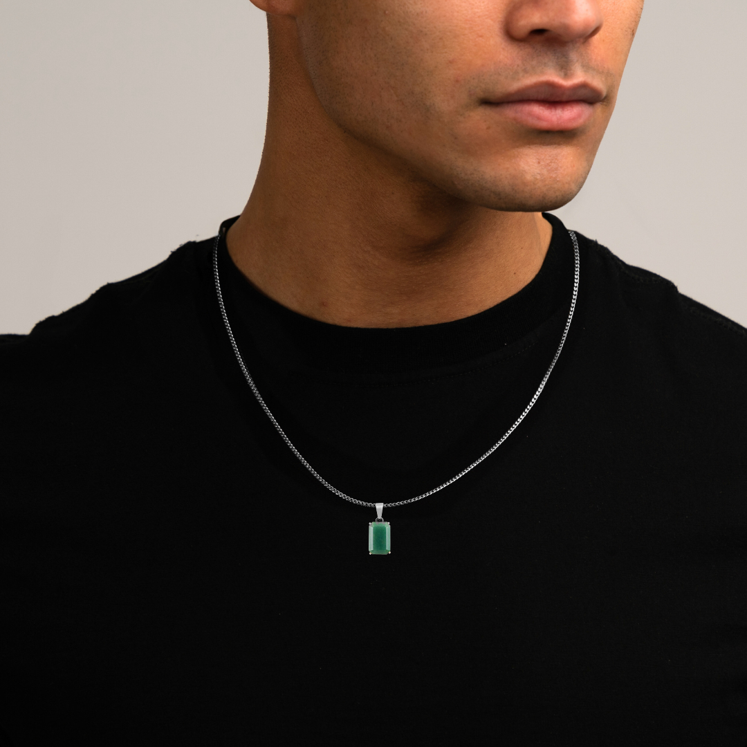 Void Aventurine Pendant Silver