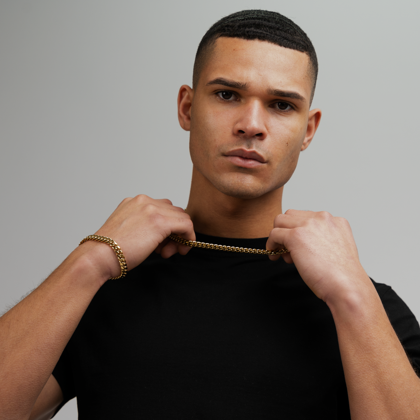 Cuban Link Armband Guldfärgad 8MM