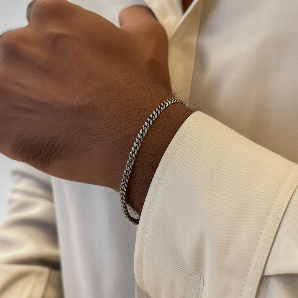 Cuban Link Armbånd Sølv 5MM