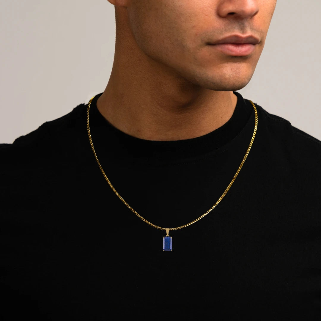 Void Lapis Pendant Gold