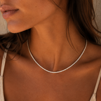 Tennis Necklace Gold