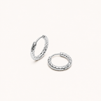 Hammered Hoops Silver