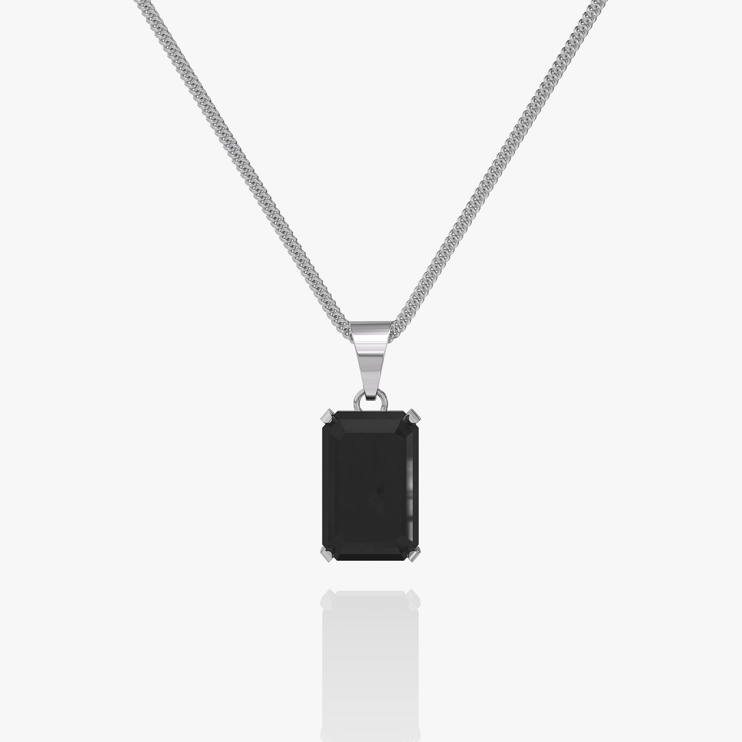 Void Onyx Pendant Silver