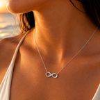 Infinity Pendant Necklace Silver