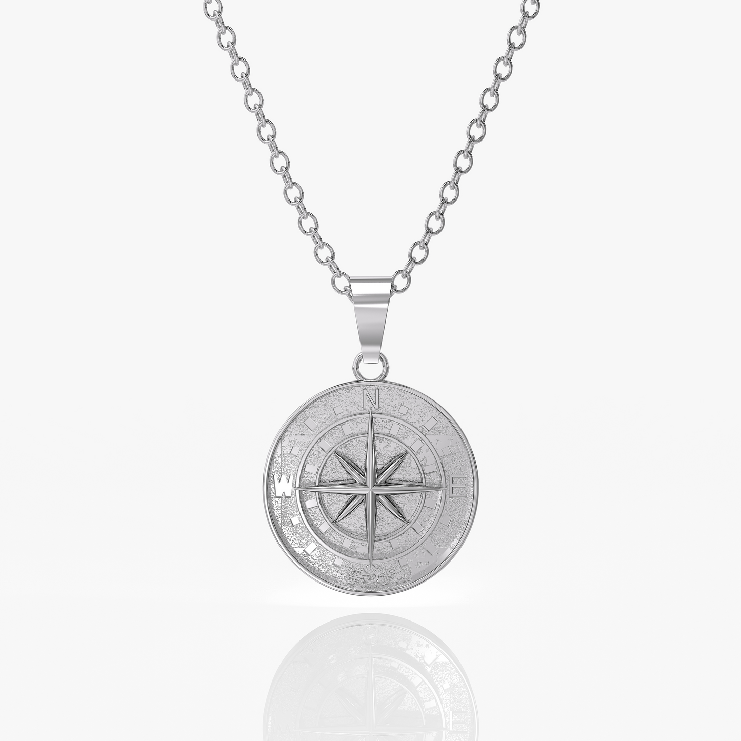 Compass Pendant Silver