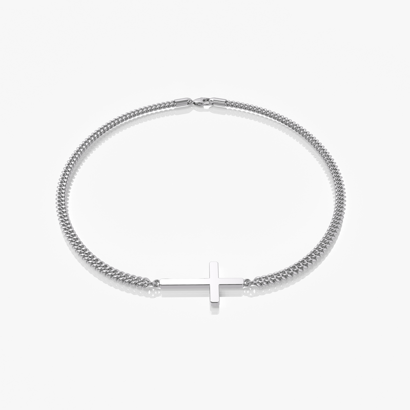 Kors Armband Silverfärgad