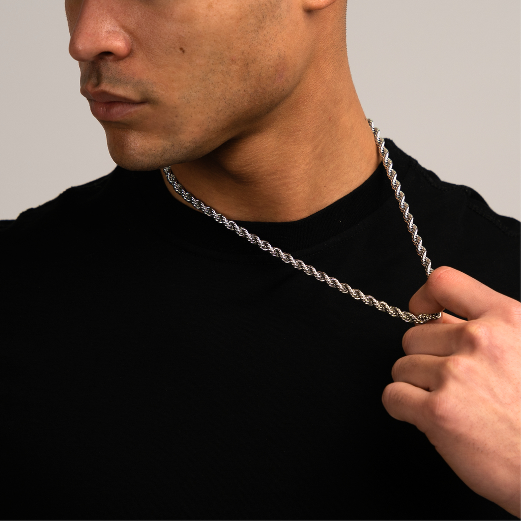 Rope Collar Plateado 6MM

