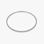 Cuban Link Pulsera Plateada 2MM
