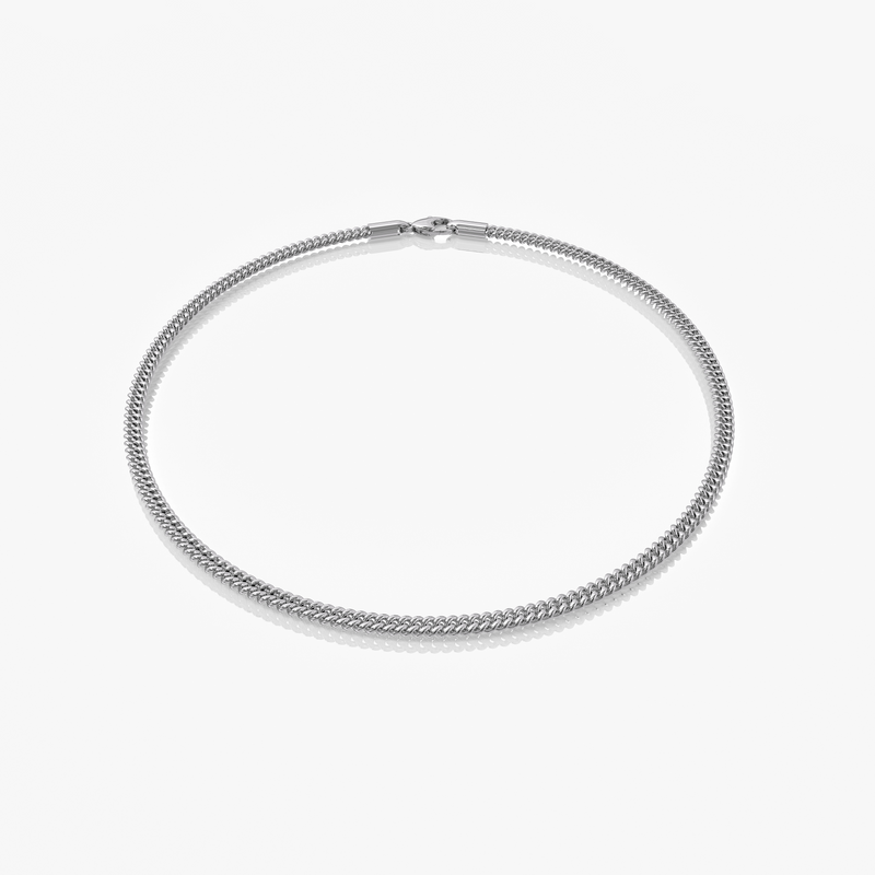 Cuban Link Armband Silverfärgad 2MM
