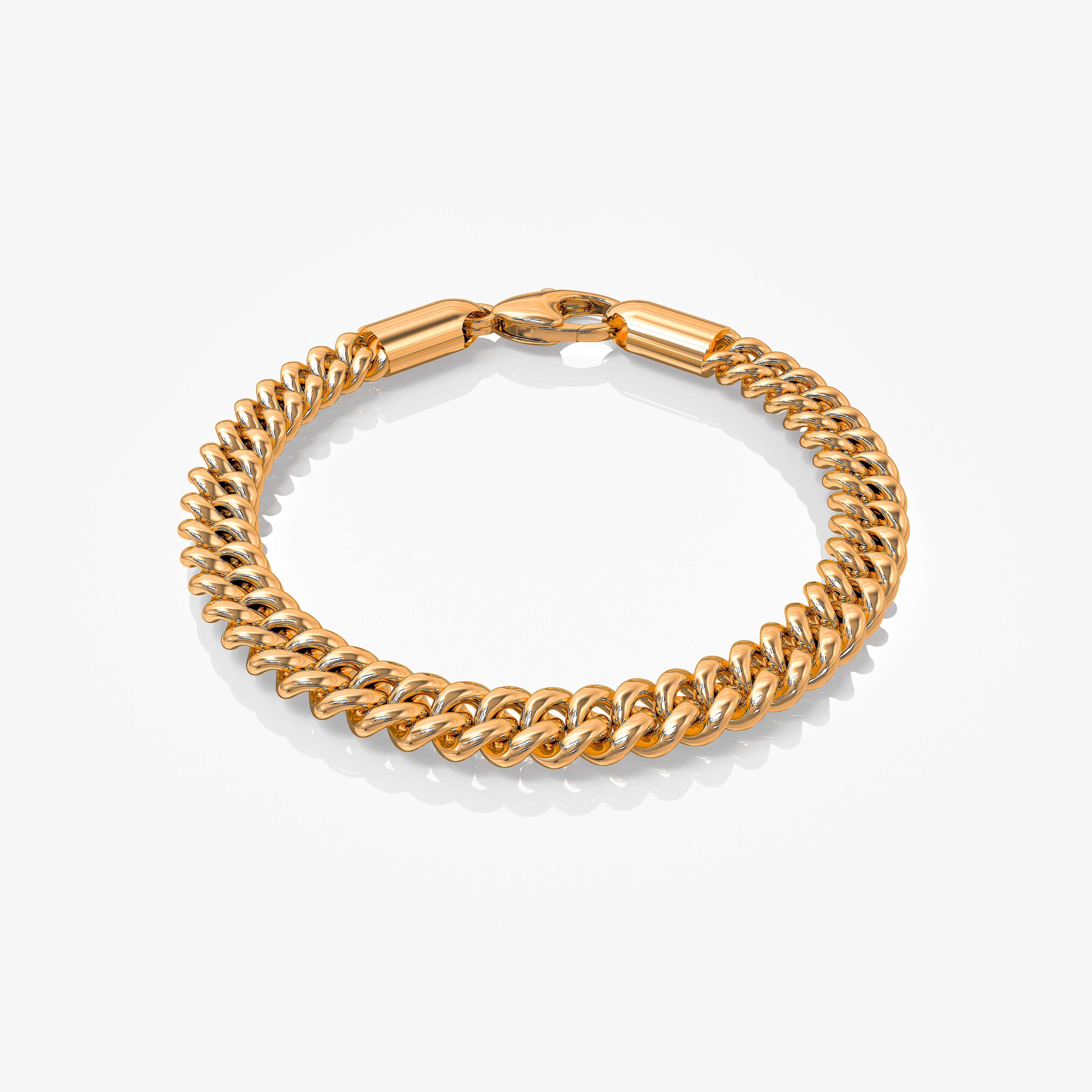 Bracelet Cuban Link Or 8MM