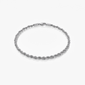 Rope Pulsera Plateada 3MM

