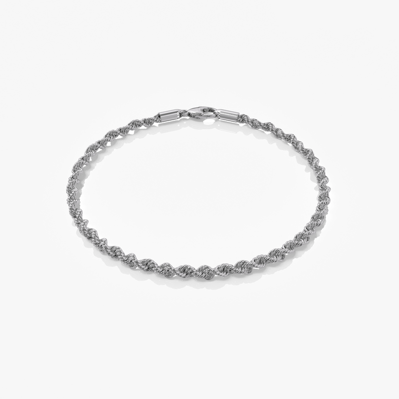 Rope Armband Silverfärgad 3MM
