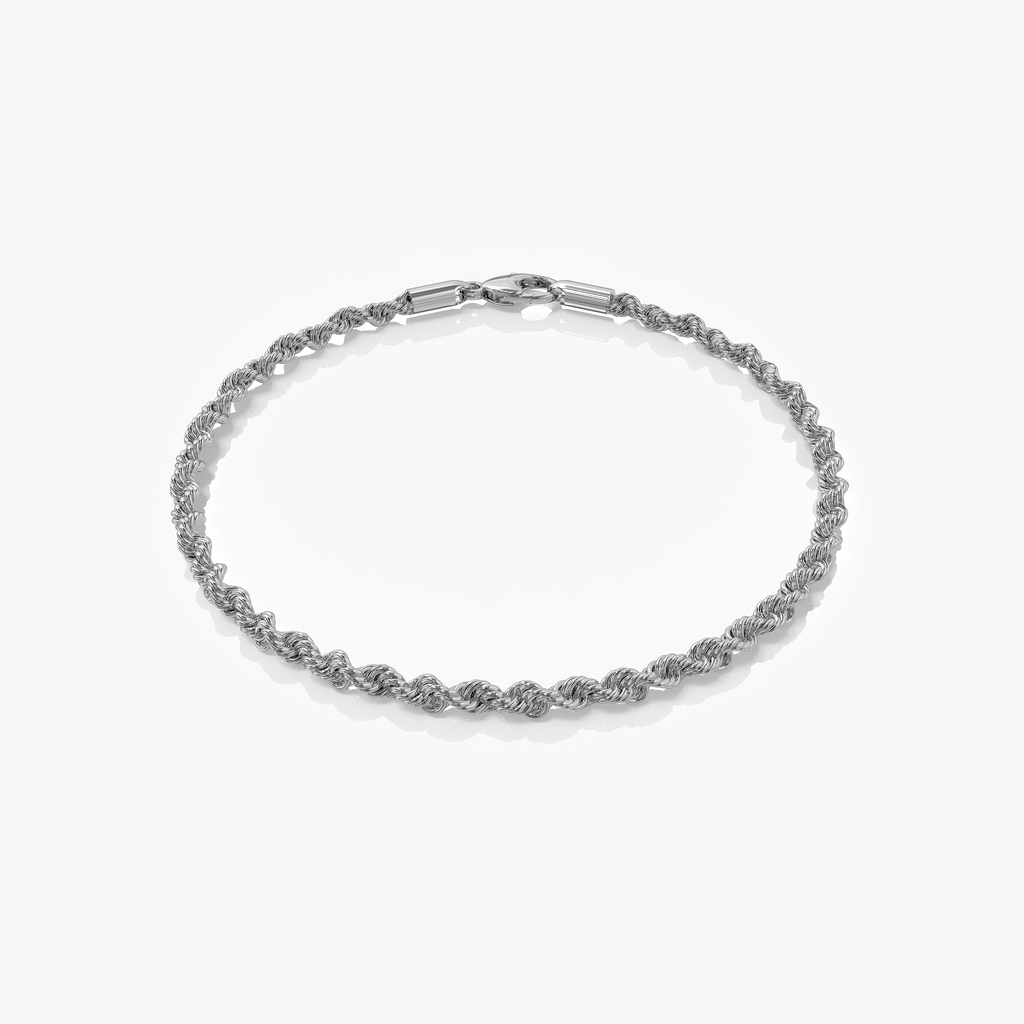 Cross x Rope Set Silver