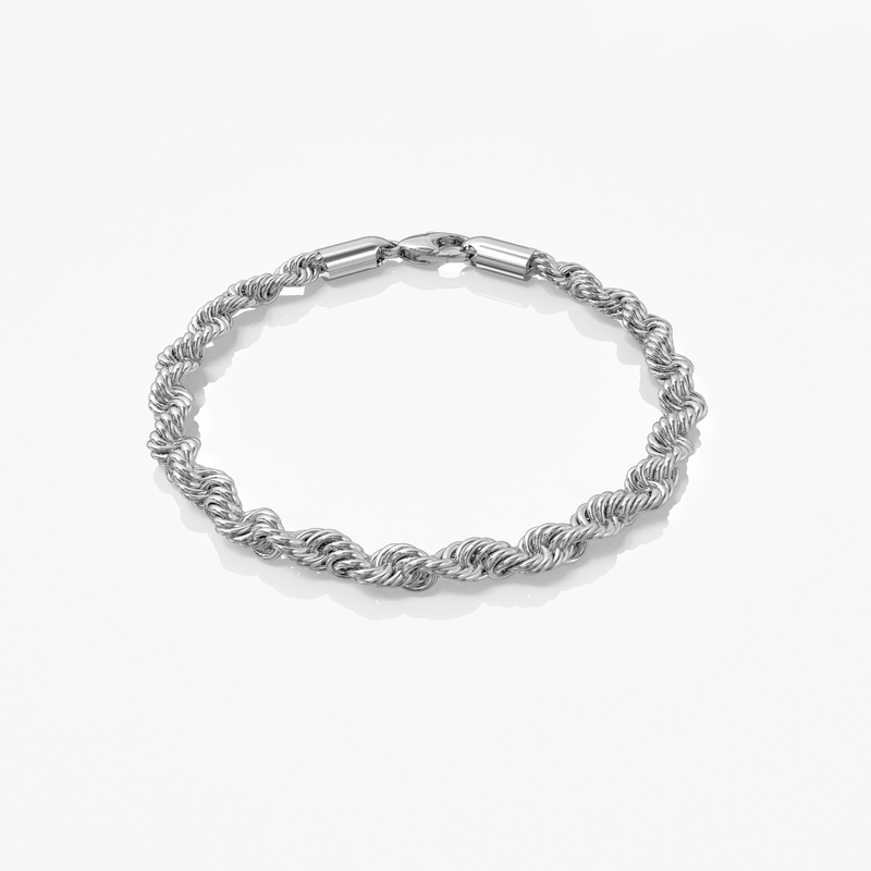 Rope Armband Silverfärgad 6MM
