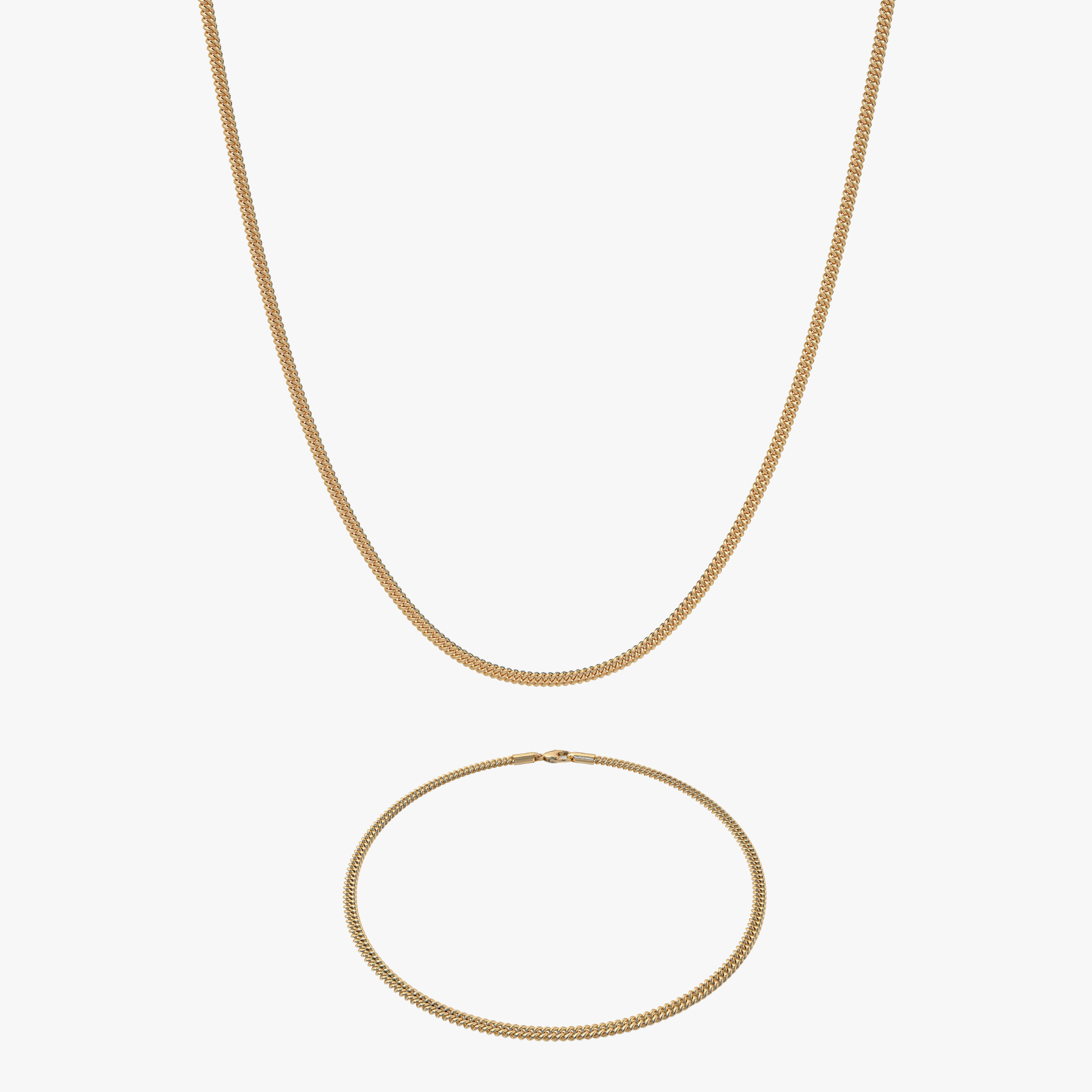 Conjunto - Cuban Dorado 2MM
