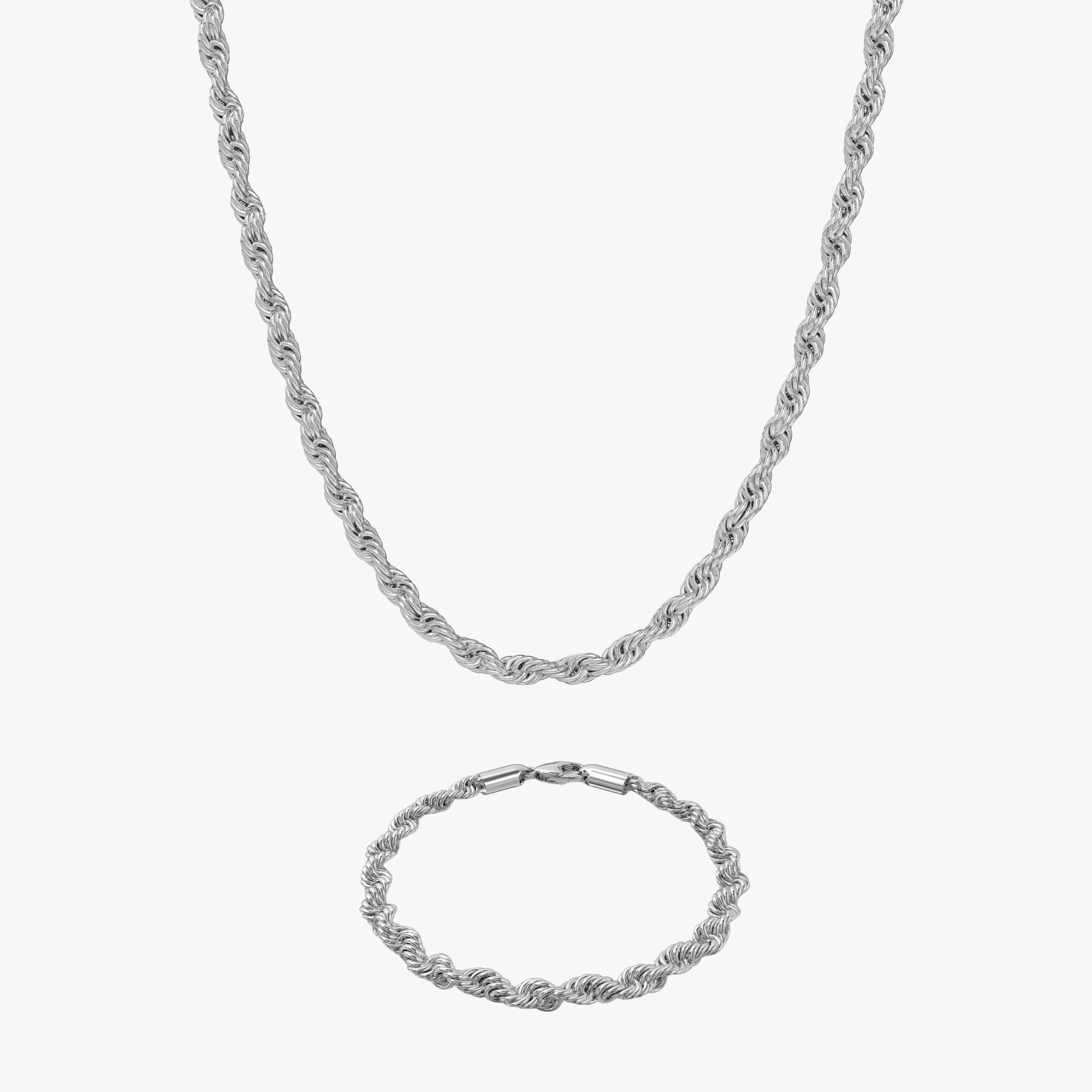 Pack - Chaîne & Bracelet en Argent 6MM