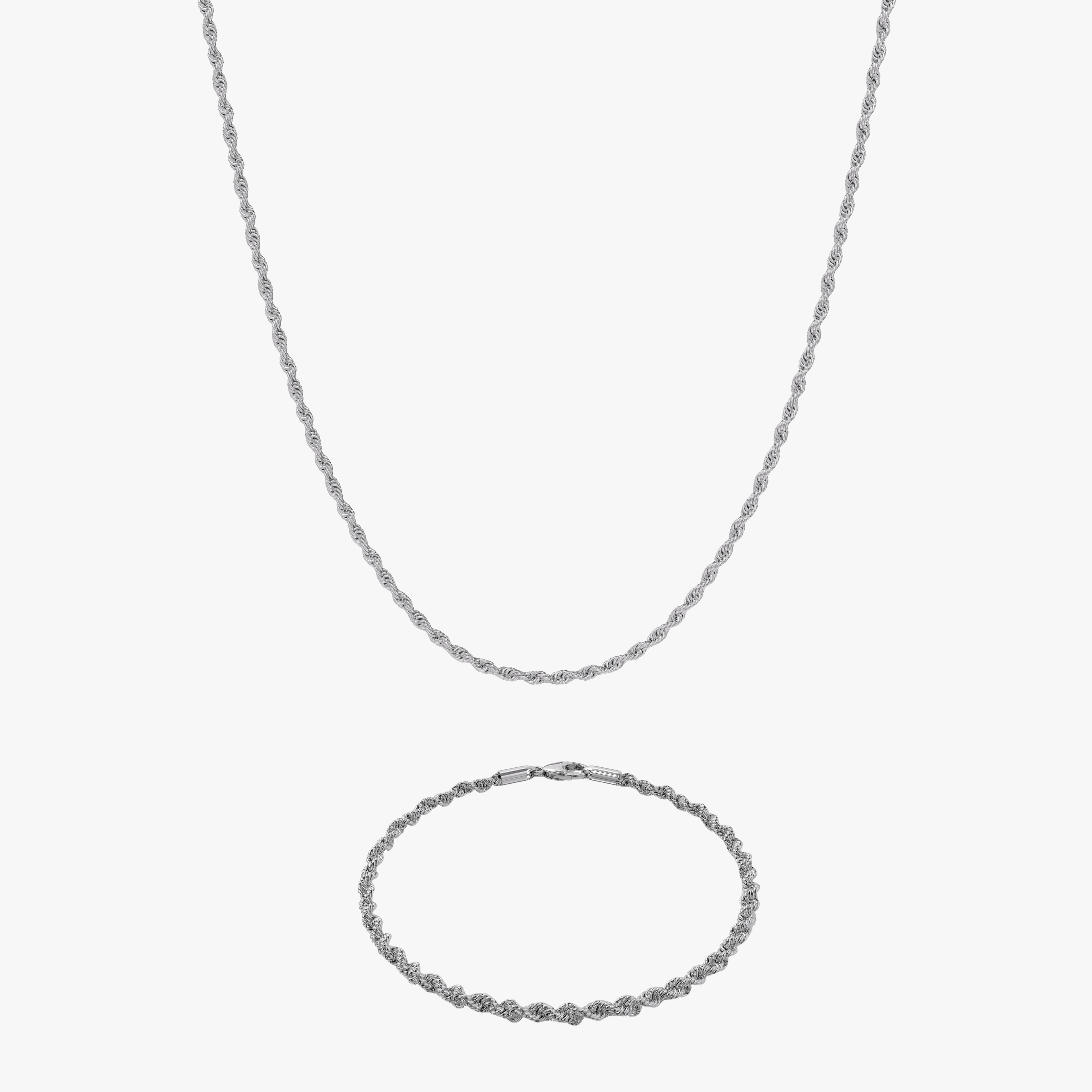 Pack - Chaîne Cuban & Bracelet en Argent 3MM