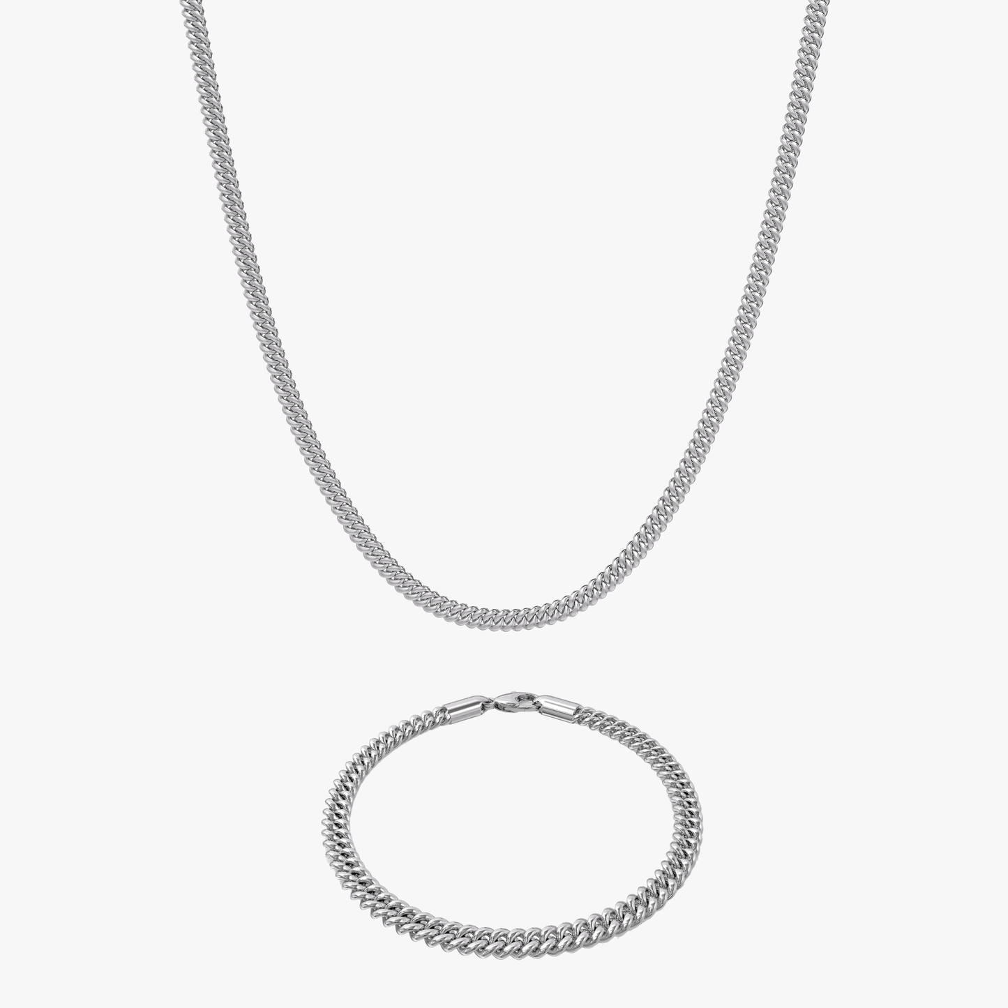 Bundel - Cuban Zilver 5MM
