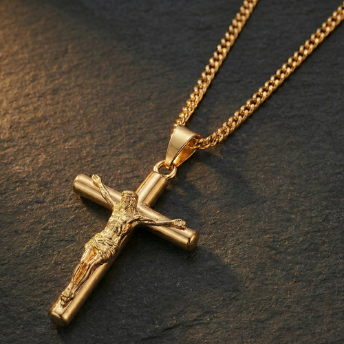 Crucifix Pendant Gold