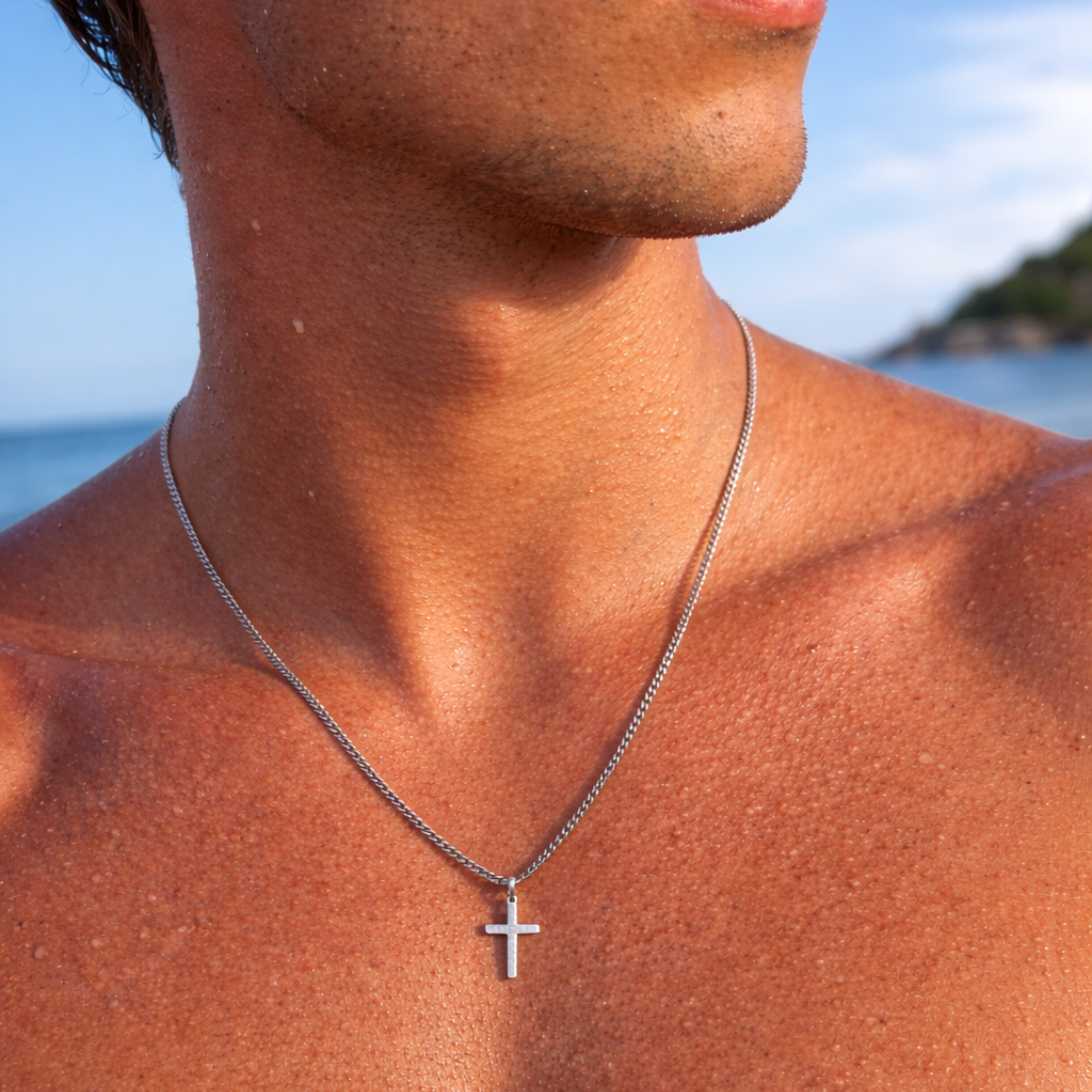 Cross Chain Pendant Silver
