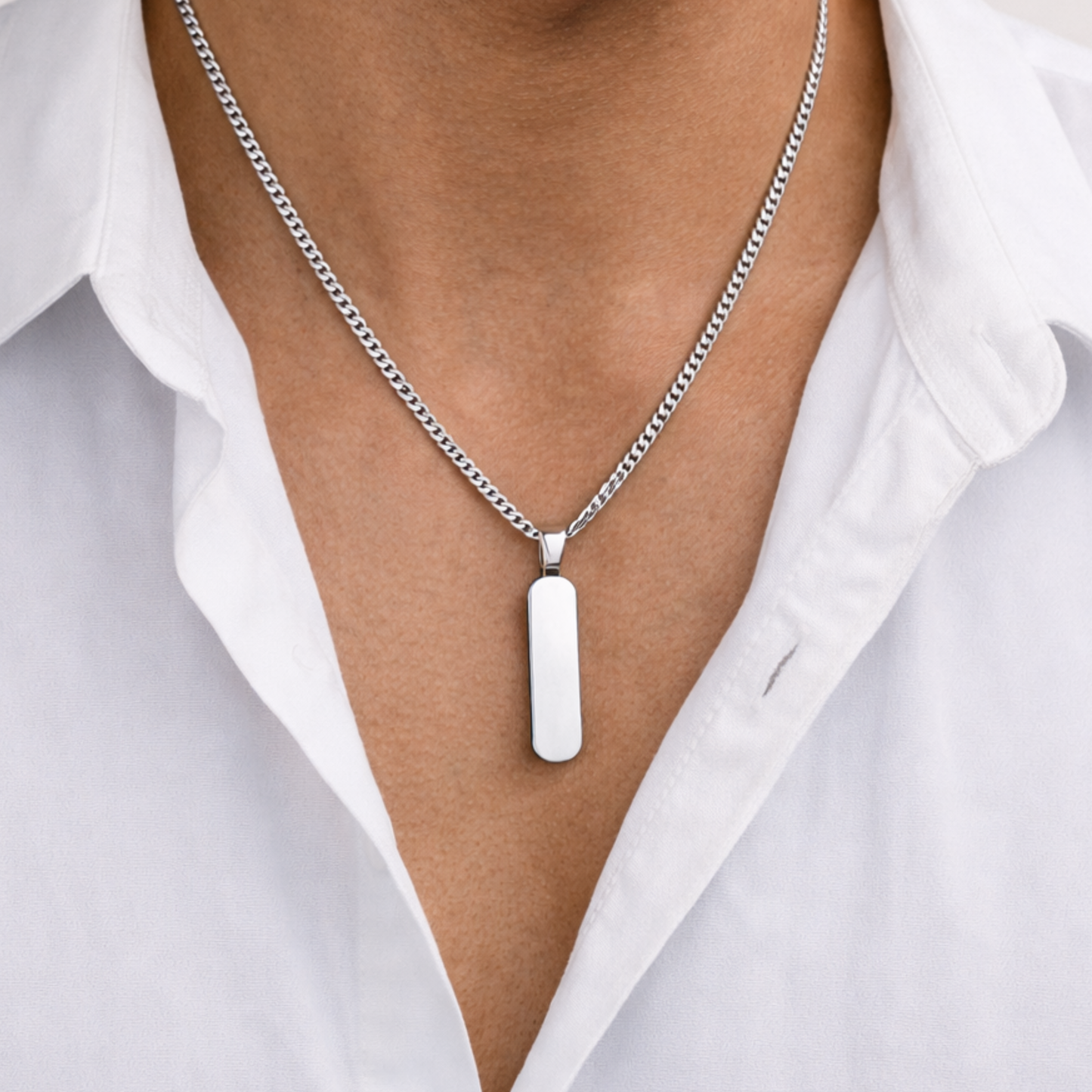 Minimal Pendant Set Silver