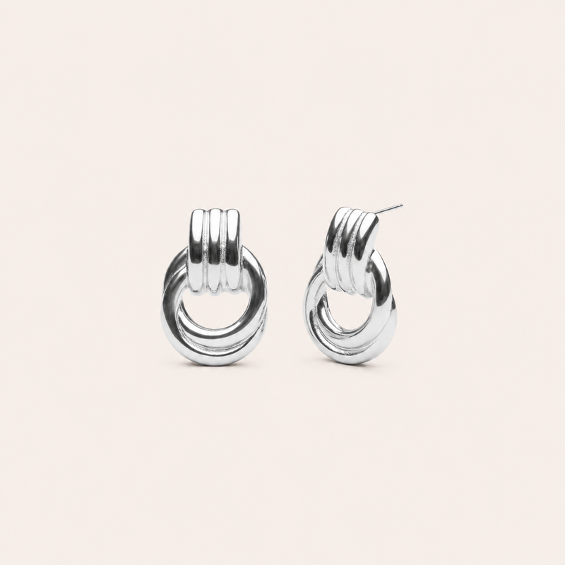 Double Hoops Silver