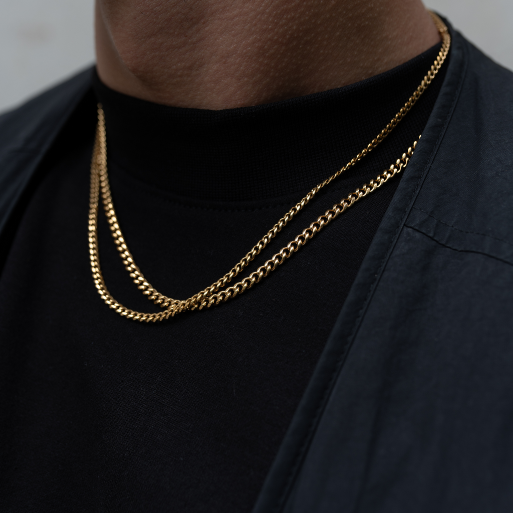 Cuban Link Halskæde Guld 3MM
