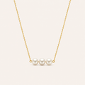Pearl Trio Necklace Gold