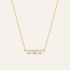 Pearl Trio Necklace Gold