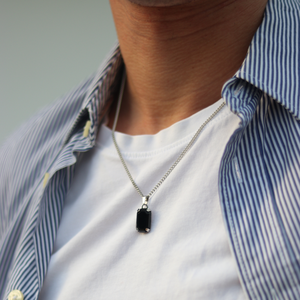 Void Onyx Pendant Silver