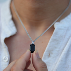 Void Onyx Pendant Silver
