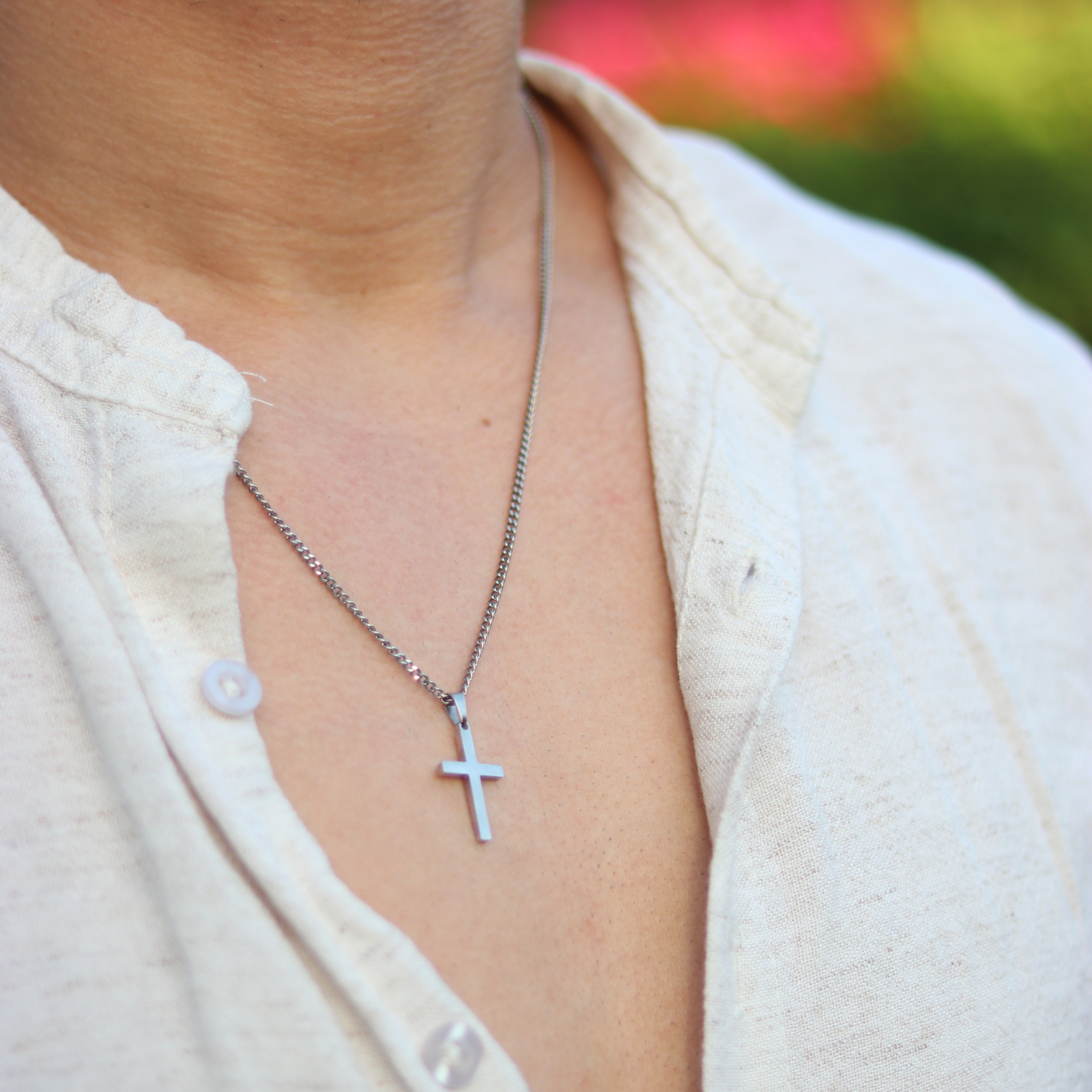 Cross Chain Pendant Silver