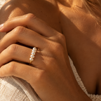 Mini Pearls Ring Gold