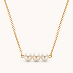 Pearl Trio Necklace Gold