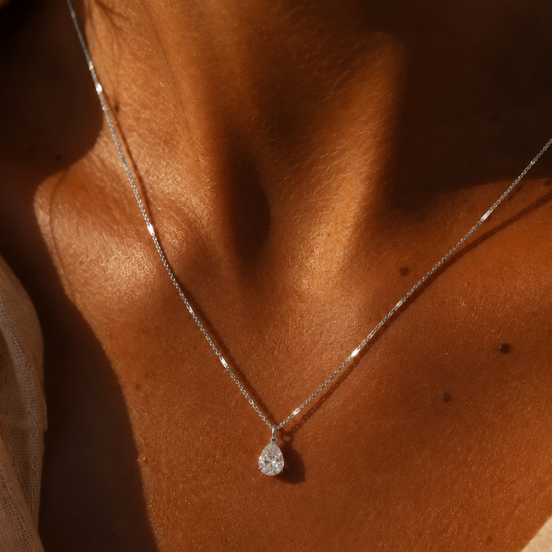 Auréa Drop Necklace Silver