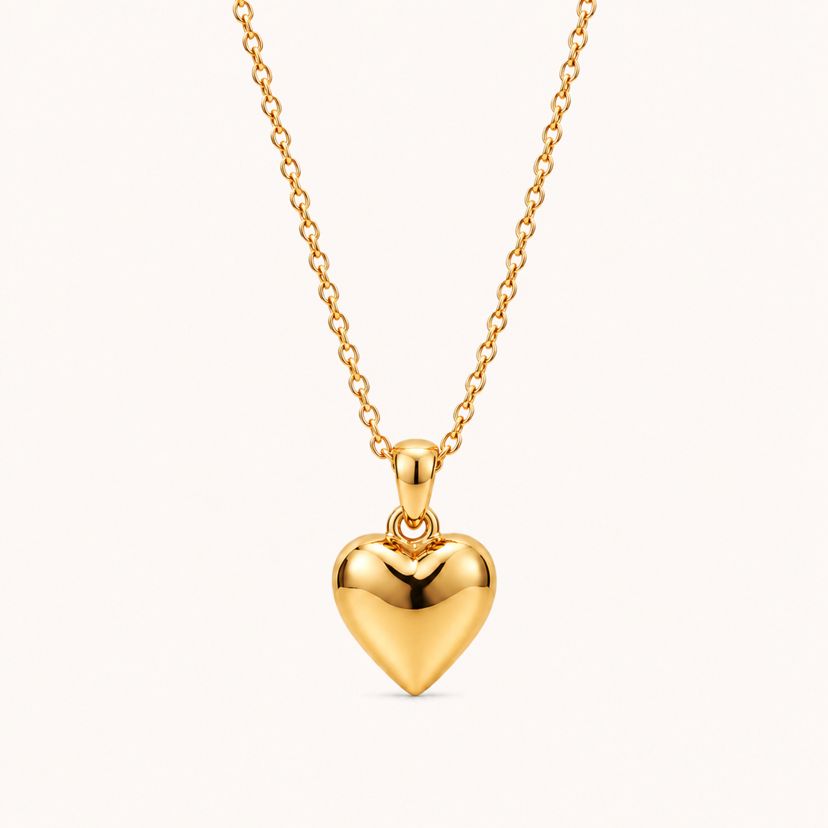 Heart Pendant Necklace Gold