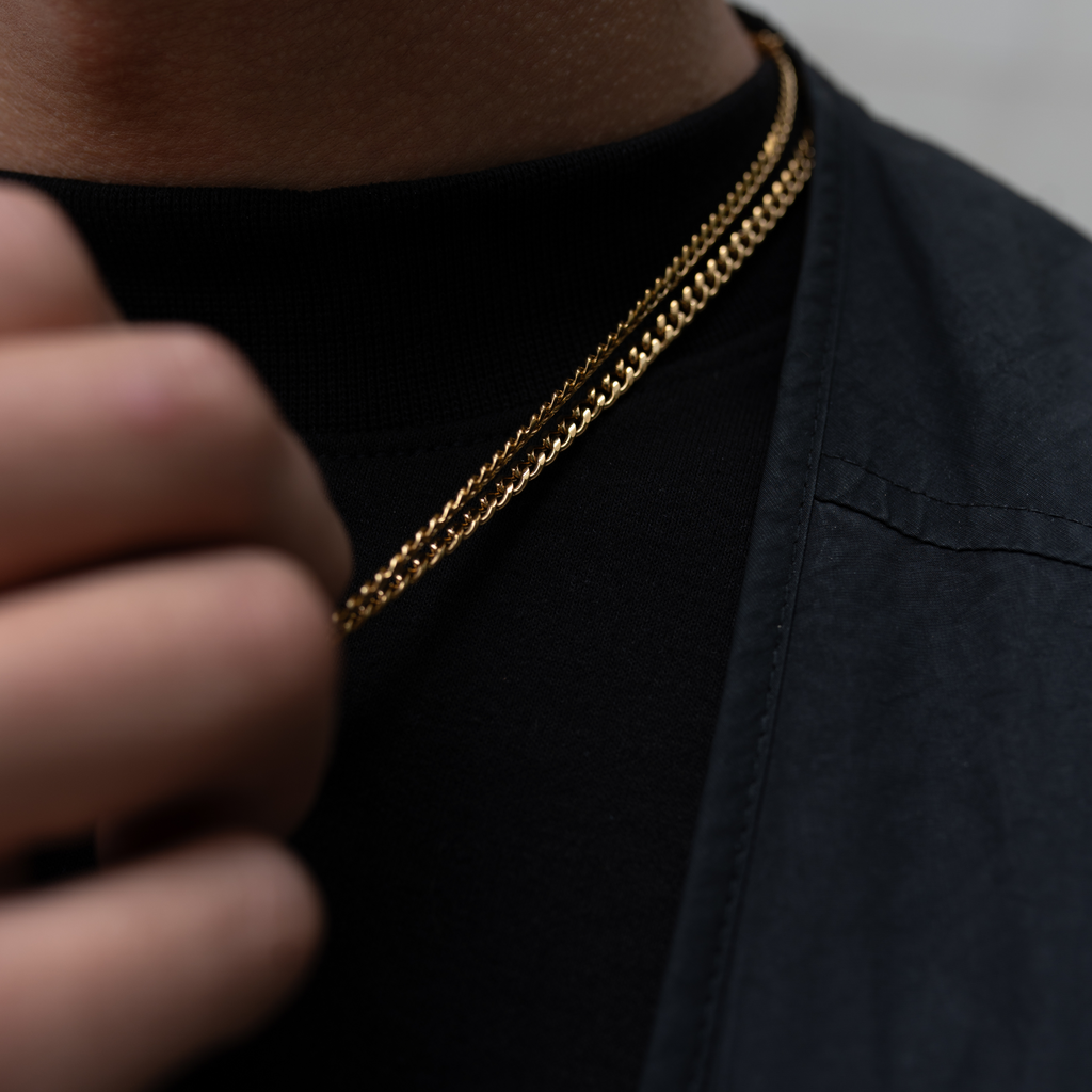 Cuban Link Halskæde Guld 3MM
