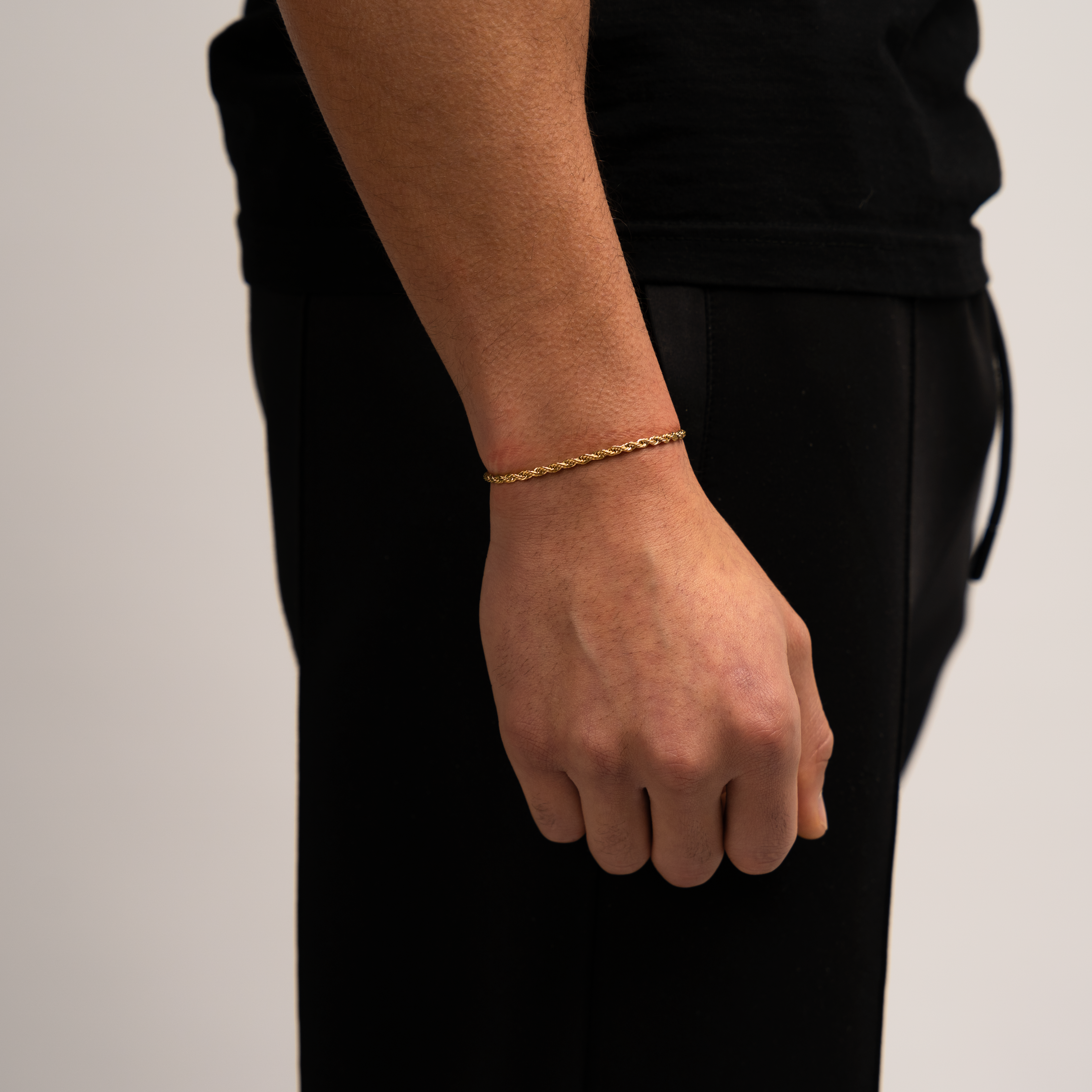Rope Pulsera Dorada 3MM
