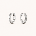 Pavé Huggies Silver