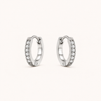 Pavé Huggies Silver