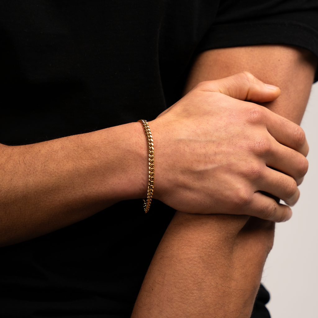 Sæt - Cuban Guld 5MM
