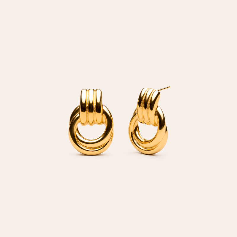 Double Hoops Gold