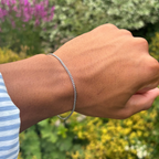 Cuban Link Pulsera Plateada 2MM

