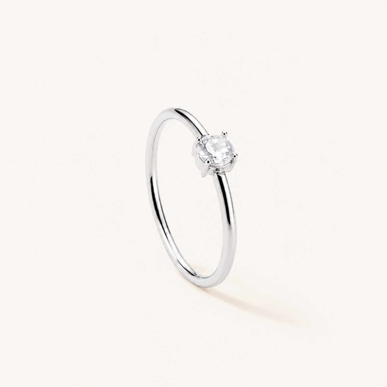 Solitaire Ring Silver