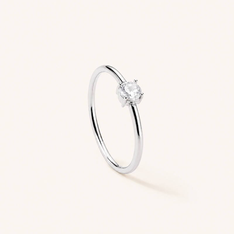 Solitaire Ring Silver