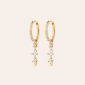 Crystal Drop Earrings Gold
