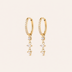 Crystal Drop Earrings Gold
