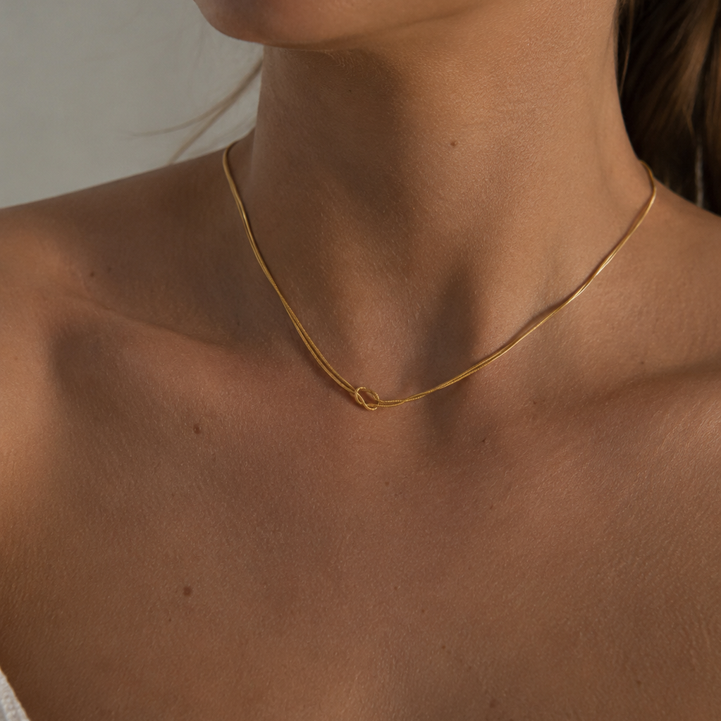 Lace Necklace Gold