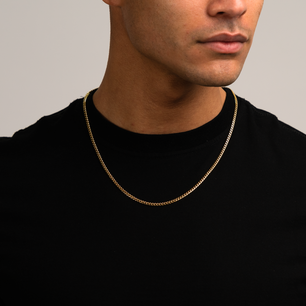 Cuban Link Halskæde Guld 3MM
