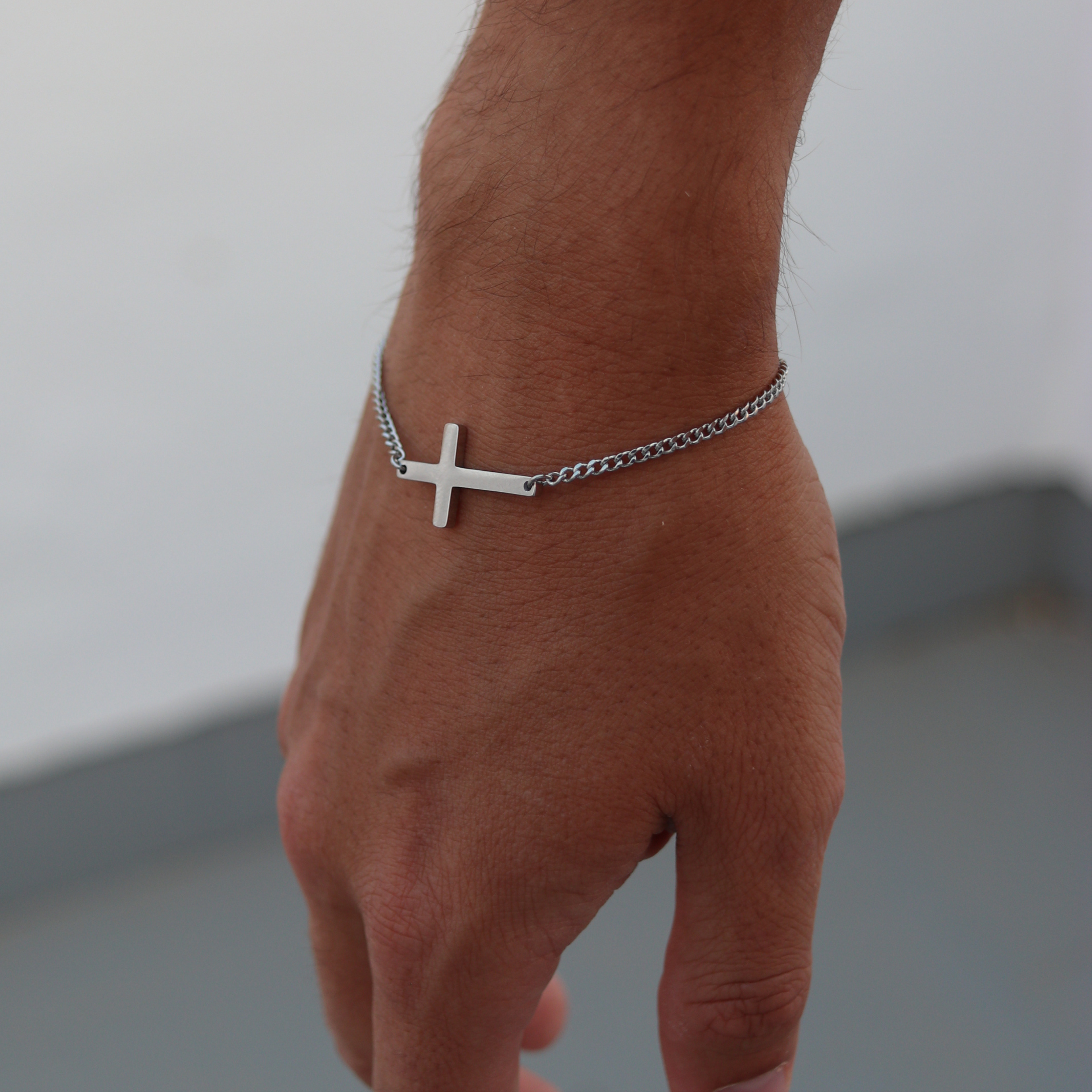 Cross x Rope Set Silver